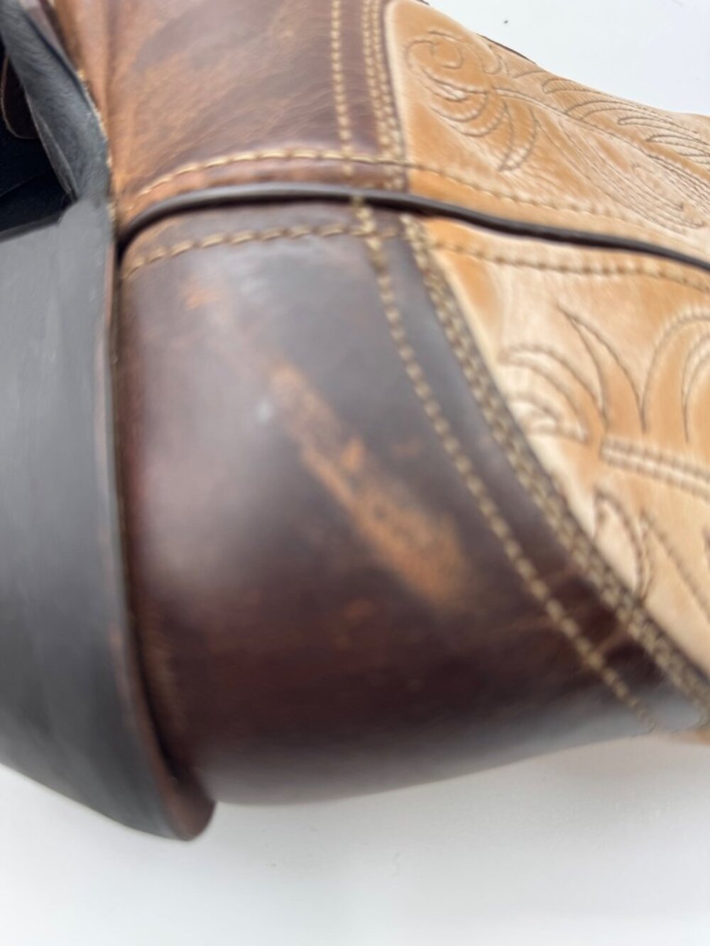 Laredo Tori Western Cowboy Boots Size 8.5 With Embroidered Design Pull-On Tabs D - Picture 6 of 14